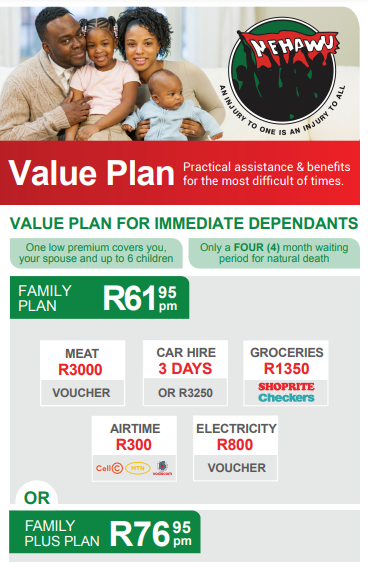 NEHAWU Value Plan Benefits